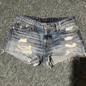 Lucky brand distressed, destroyed denim jean shorts the cut off size 28/6